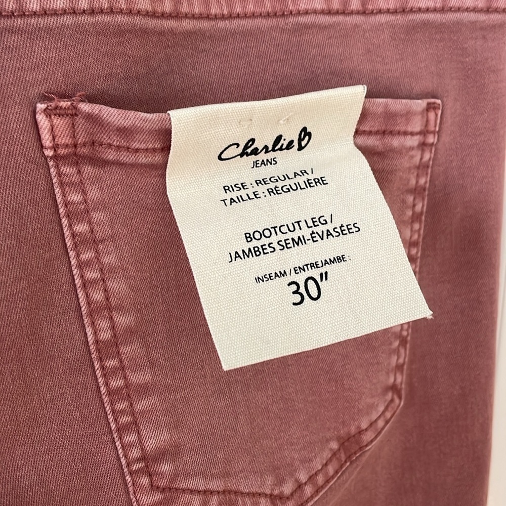 NWT! Charlie B raspberry bootcut jeans - Picture 6 of 9